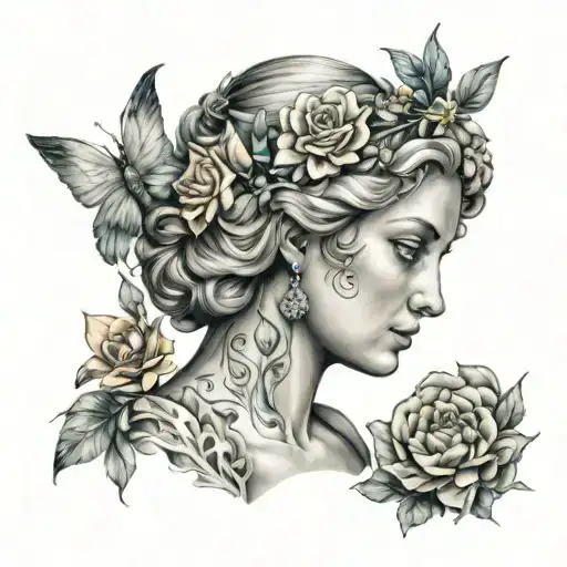 Tattoo of goddess Diana tattoo design idea