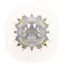 inner peace tattoo design idea