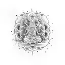 inner peace tattoo design idea