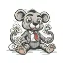 Mr Bean teddy tattoo design idea