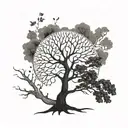 A tree of life tattoo symbolizing resilience and growth after surviving suicide, father of a son  tattoo design idea