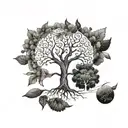 A tree of life tattoo symbolizing resilience and growth after surviving suicide, father of a son  tattoo design idea