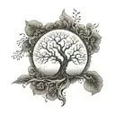A tree of life tattoo symbolizing resilience and growth after surviving suicide, father of a son  tattoo design idea