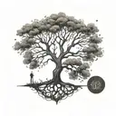 A tree of life tattoo symbolizing resilience and growth after surviving suicide, father of a son  tattoo design idea