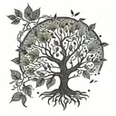A tree of life tattoo symbolizing resilience and growth after surviving suicide tattoo design idea