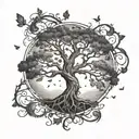 A tree of life tattoo symbolizing resilience and growth after surviving suicide tattoo design idea