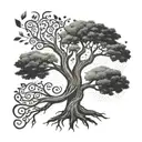 A tree of life tattoo symbolizing resilience and growth after surviving suicide tattoo design idea