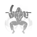 Combine the Call of Duty logo with a silhouette of a weightlifter in action tattoo design idea