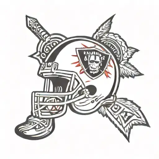 Las Vegas raiders football tattoo design idea
