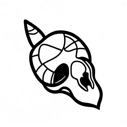 turtle skull tattoo design idea