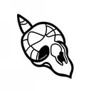 turtle skull tattoo design idea