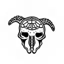 turtle skull tattoo design idea