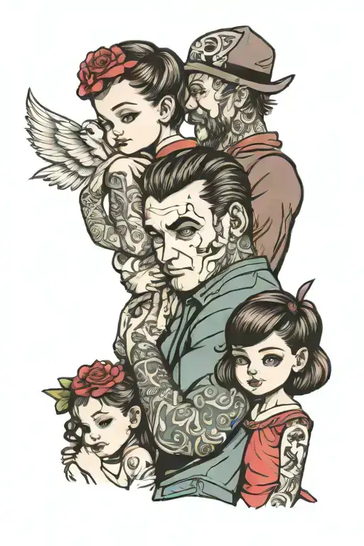 children daddy daughter tattoos tattoo design idea