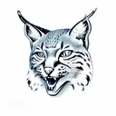 bobcat's skull tattoo design idea