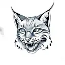 bobcat's skull tattoo design idea