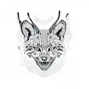 bobcat's skull tattoo design idea