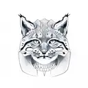 bobcat's skull tattoo design idea