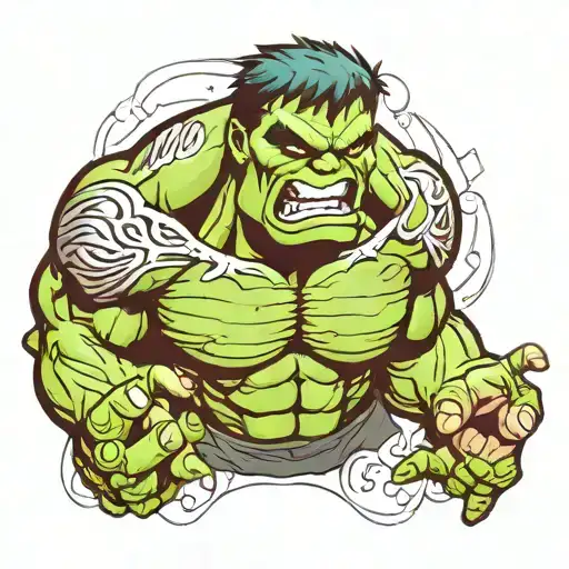 hulk very very angry tattoo design idea
