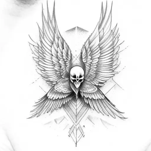 bird skeleton tattoo