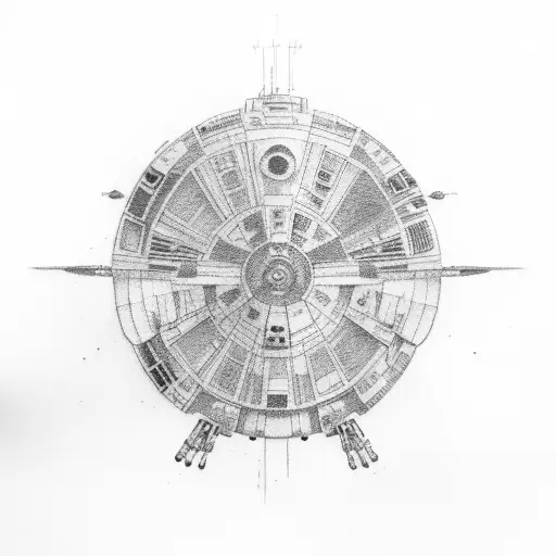Millenium Falcon tattoo design idea