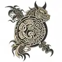 tribal japanese tattoo design idea