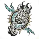 tribal japanese tattoo design idea