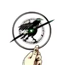 crow tattoo design idea