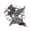 crow tattoo design idea