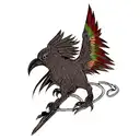 crow tattoo design idea