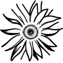sunflower in triangle tattoo design idea