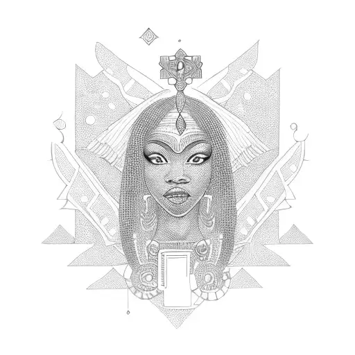 African goddess  tattoo design idea