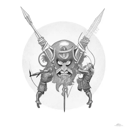 david and goliath tattoo design idea