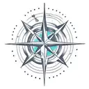 Nautical stars and compass tattoo design idea