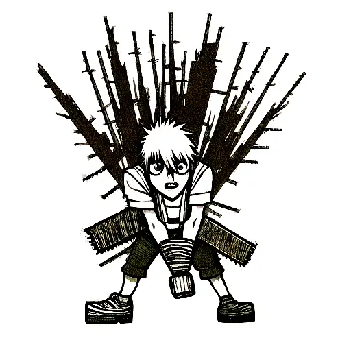 chainsaw man power  tattoo design idea