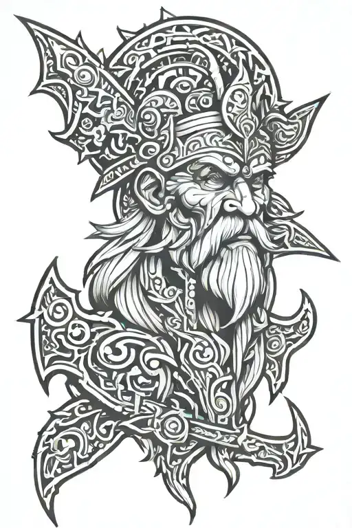 Odin tattoo design idea