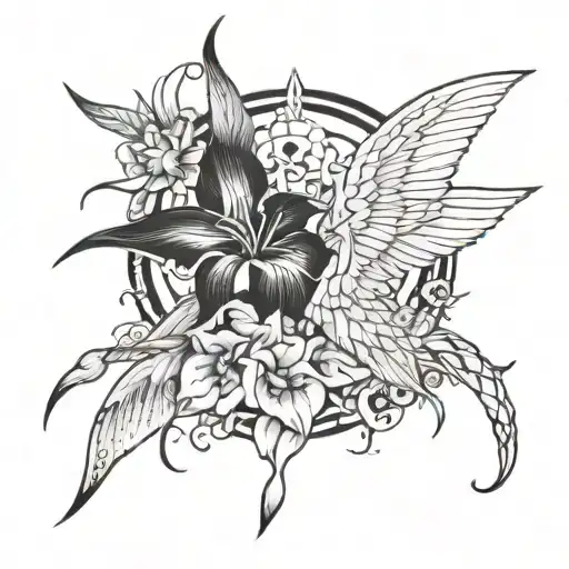 2006 with lilly though the middle of it tattoo design idea