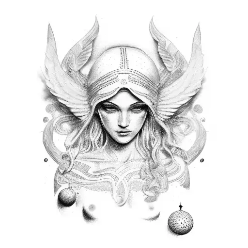  Greek god Aphrodite Whole Body nacket but covered  tattoo design idea