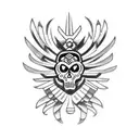 Guerrero azteca tattoo design idea