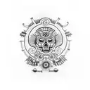 Guerrero azteca tattoo design idea