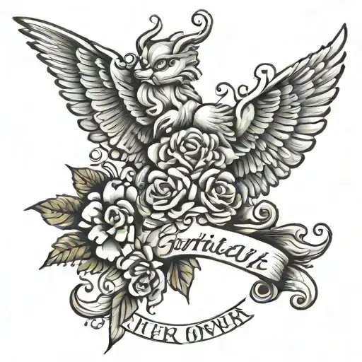 family forever & always tattoo design idea