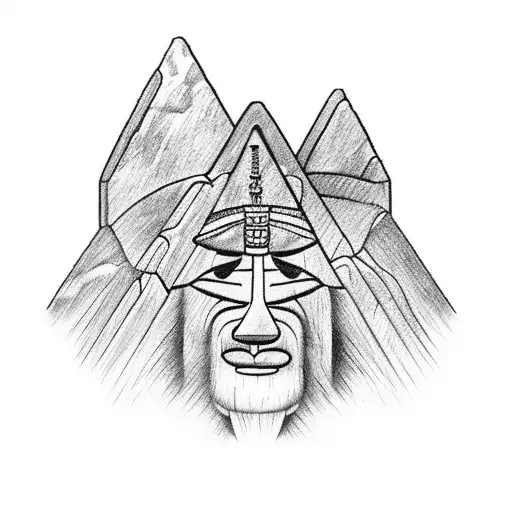 Machu picchu and condor tattoo design idea