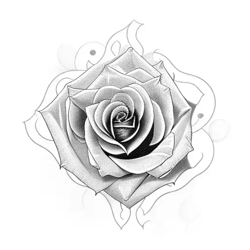 Rose tattoo design idea