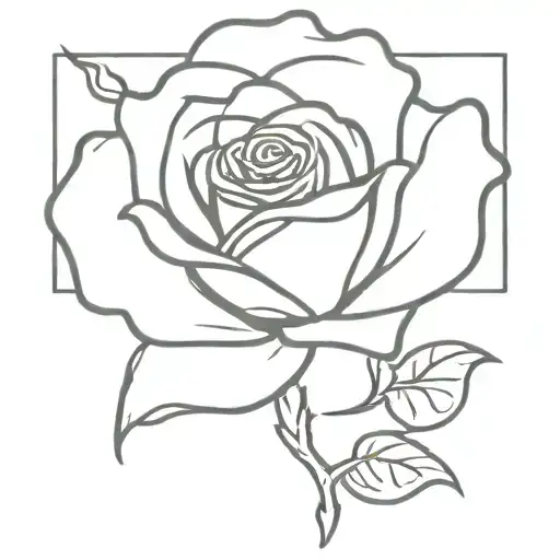 Beauty and the Beast Rose for mom tattoo design idea