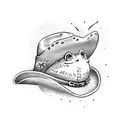 toad wearing a cowboy hat tattoo design idea