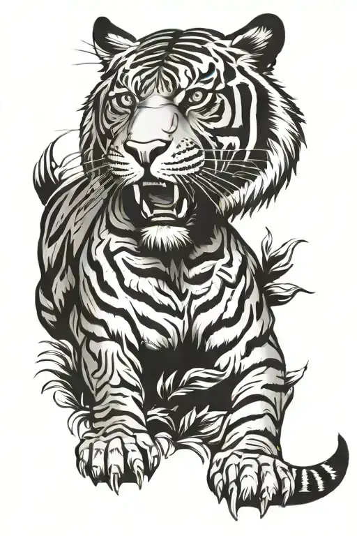 Pectoral Tiger Inspired tatoo tattoo design idea