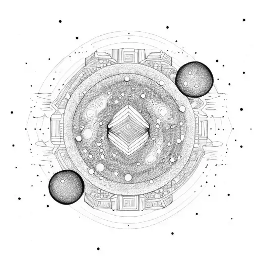 milky way galaxy tattoo design idea