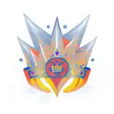 crown on fire tattoo design idea