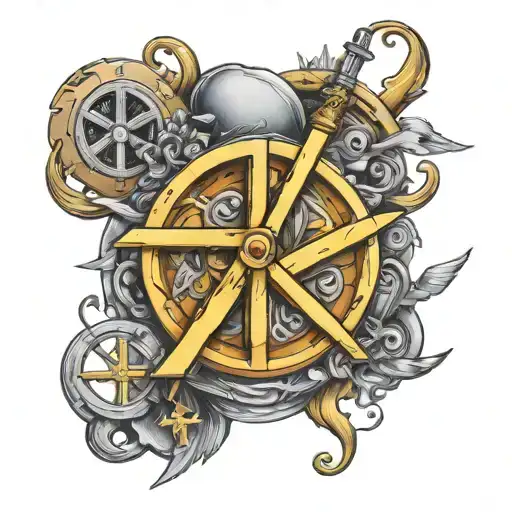 War and Peace sign inside representing tattoo design idea