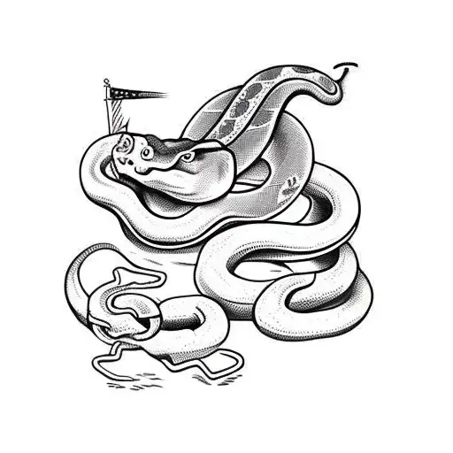 Snake, ox, rat, pig tattoo design idea