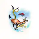 springbok  tattoo design idea